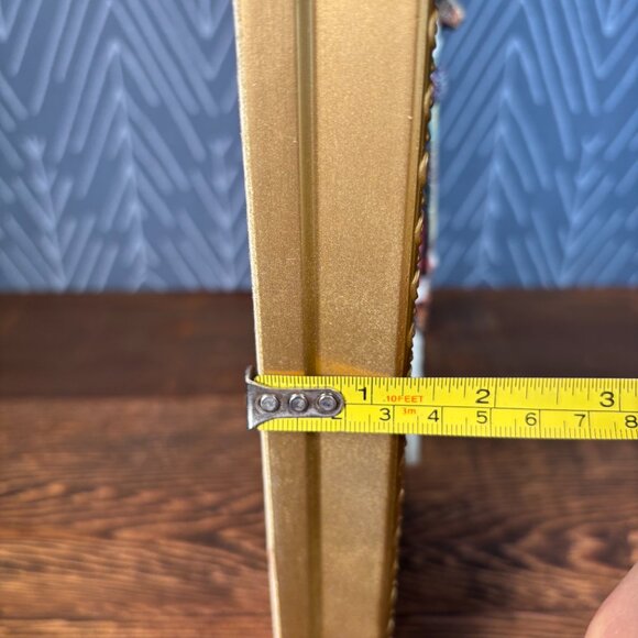 Vintage 3D Santa with Reindeer Framed Christmas Decor Textured Relief Wall Art - Picture 14 of 14